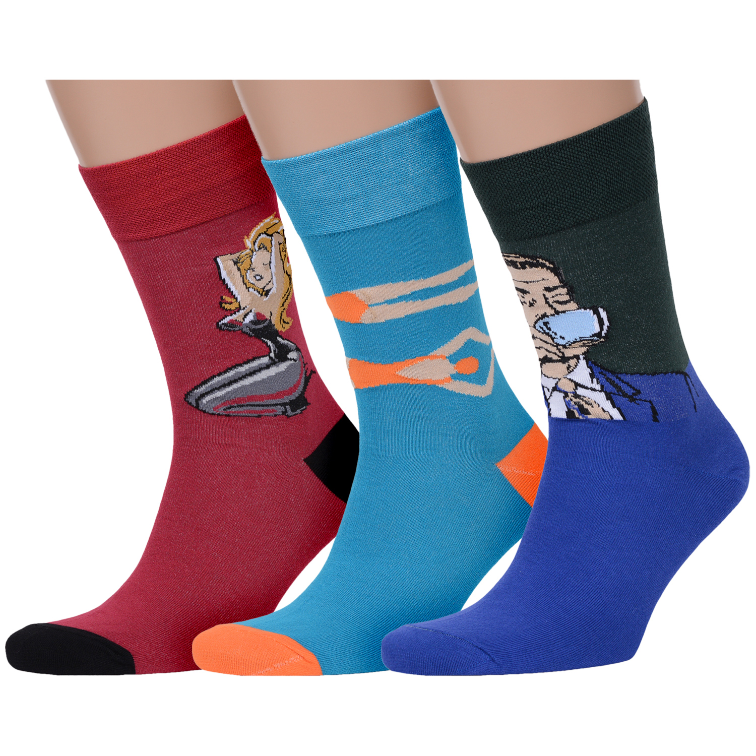 

Комплект носков мужских MoscowSocksClub msk3-М36 разноцветных 29, Бордовый;синий;зеленый, msk3-М36