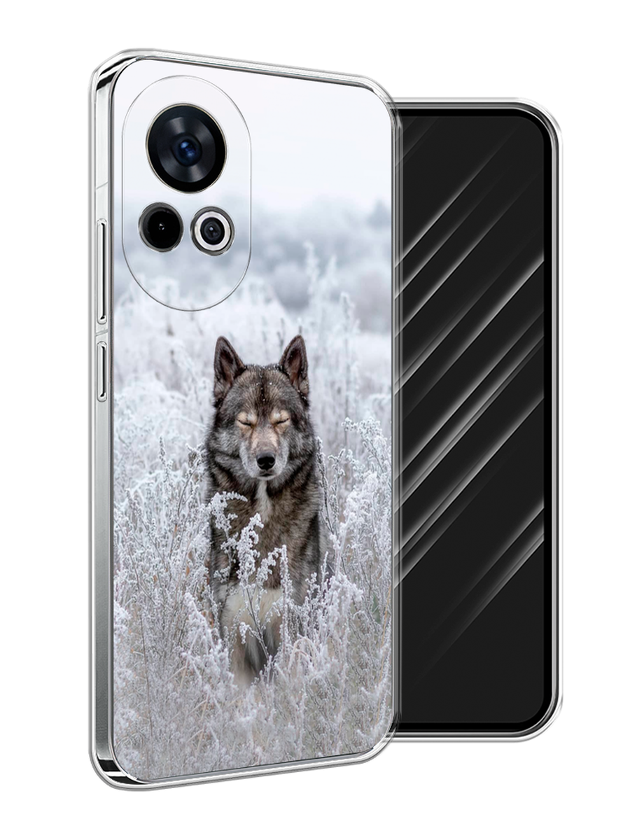 

Чехол Awog на Huawei Nova 12 "Волк в поле", Белый;черный, 6123050-1
