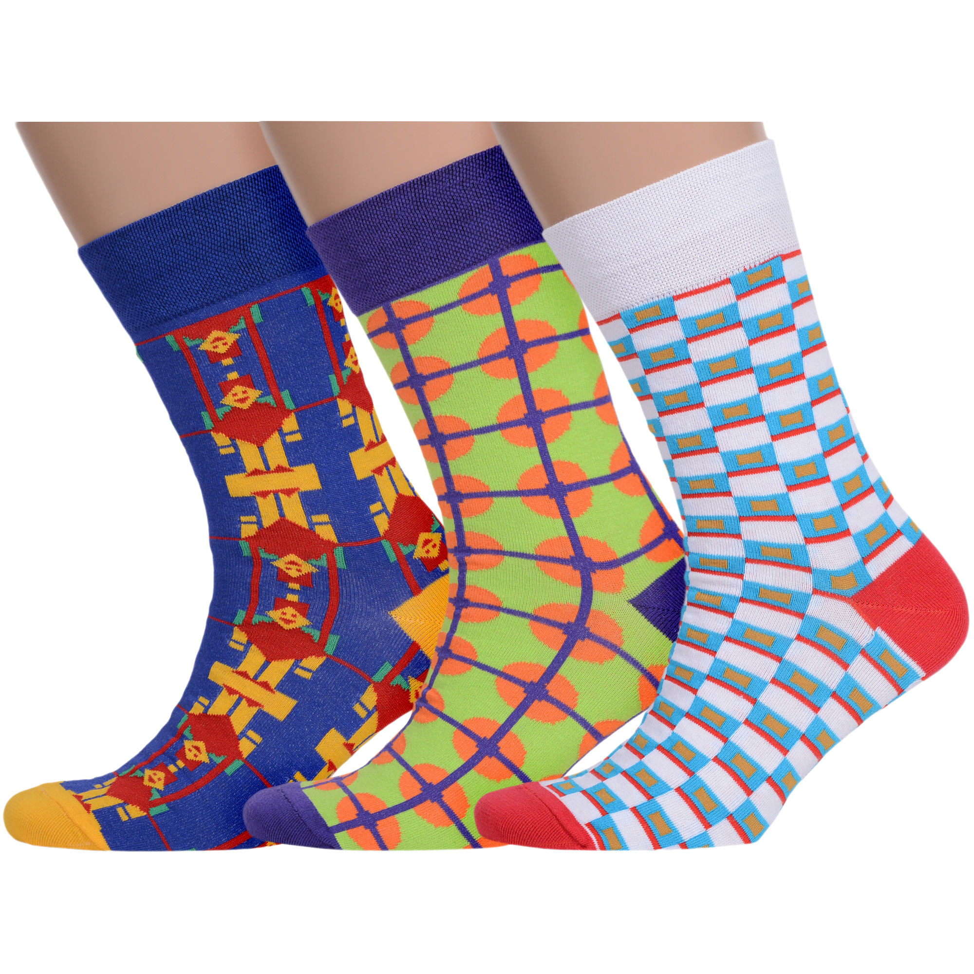 Комплект носков мужских MoscowSocksClub msk3-М38 разноцветных 27