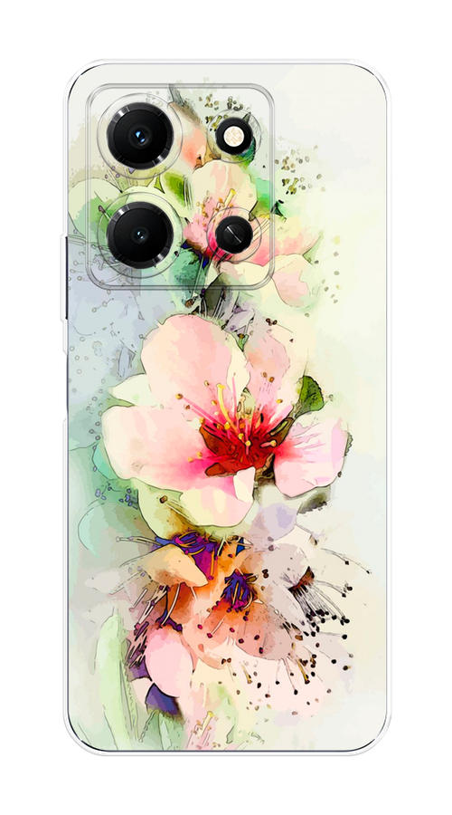 

Чехол на Infinix Note 30i "Нежные цветы", Зеленый;розовый, 3104350-2