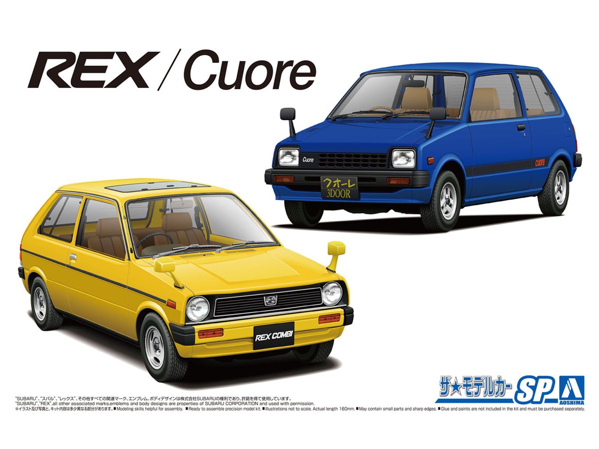 фото Сборная модель aoshima 1/24 сборная модель subaru km1 rex/daihatsu cuore '81 05787