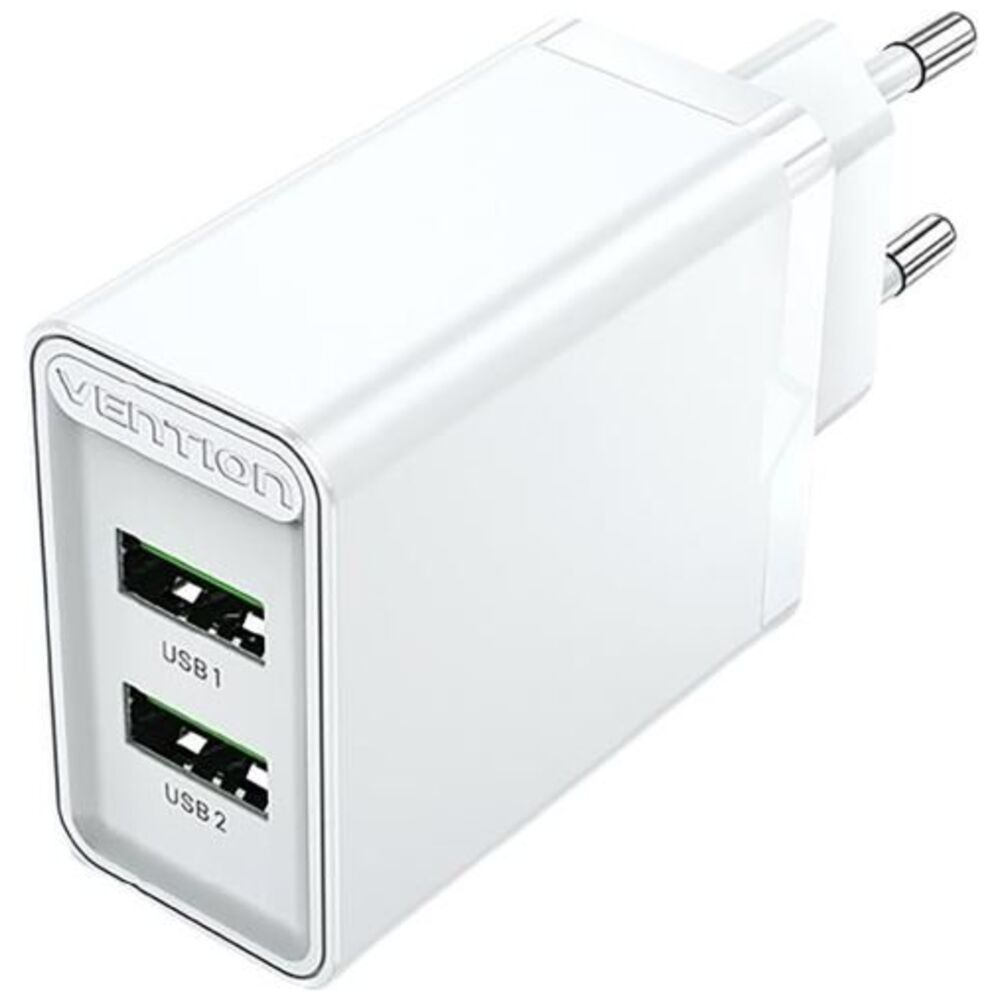 Сетевое зарядное устройство Vention FBAW0-EU 2xUSB Type A 3 А белый