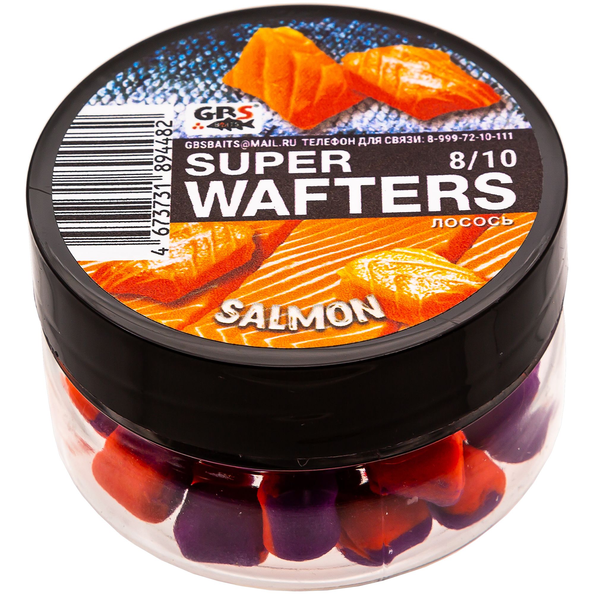 

Вафтерсы GBS BaITS Super Wafters 8x10 мм 66 гр Лосось, Super Wafters 8x10 мм