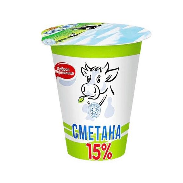 

Сметана Добрая кормилица 15% бзмж 300 г