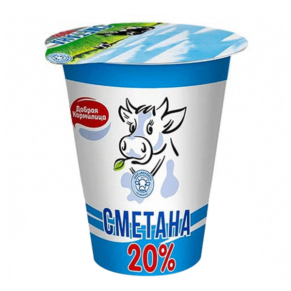 

Сметана Добрая кормилица 20% бзмж 300 г