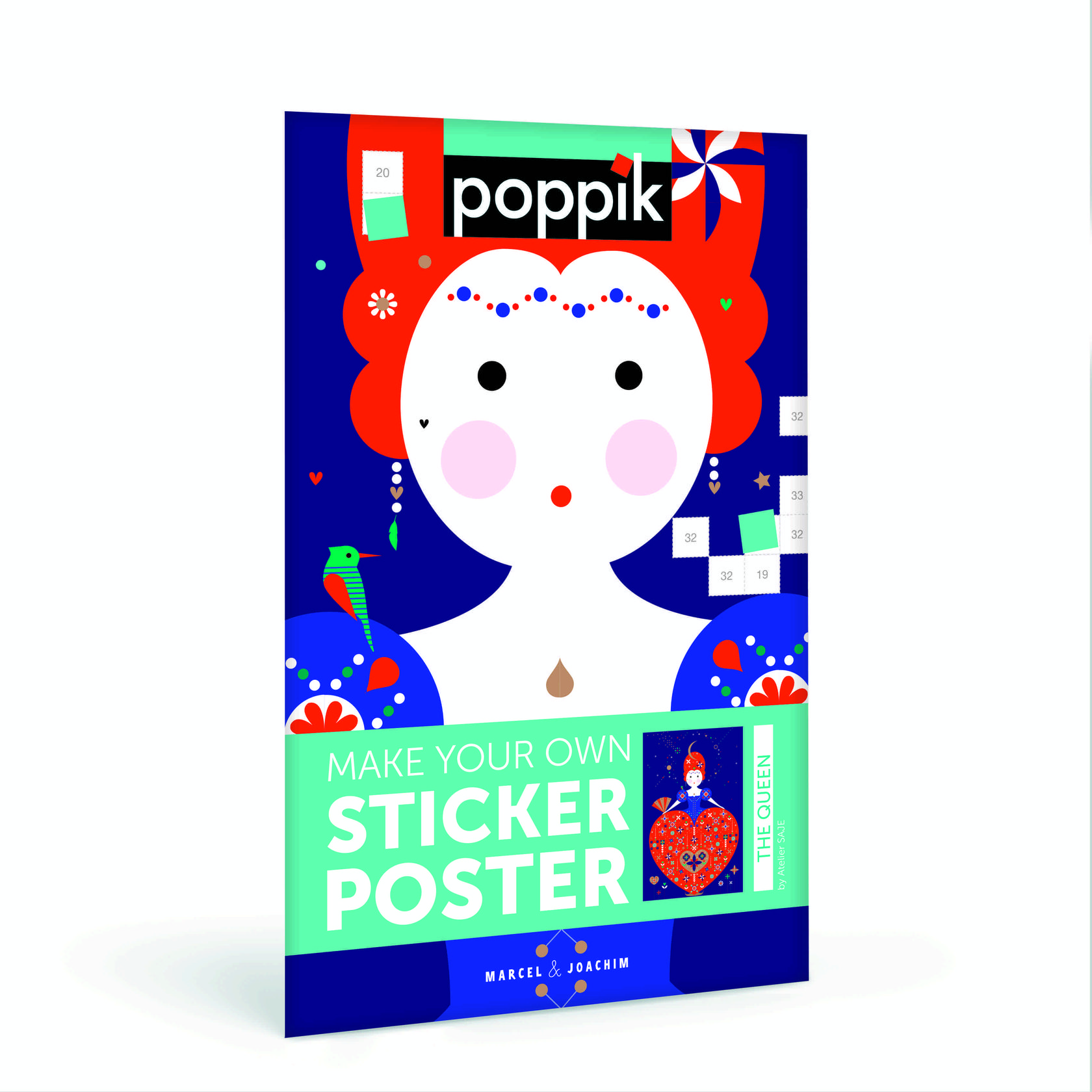 

POPPIK Гигантский стикер постер из наклеек, Королева сердец