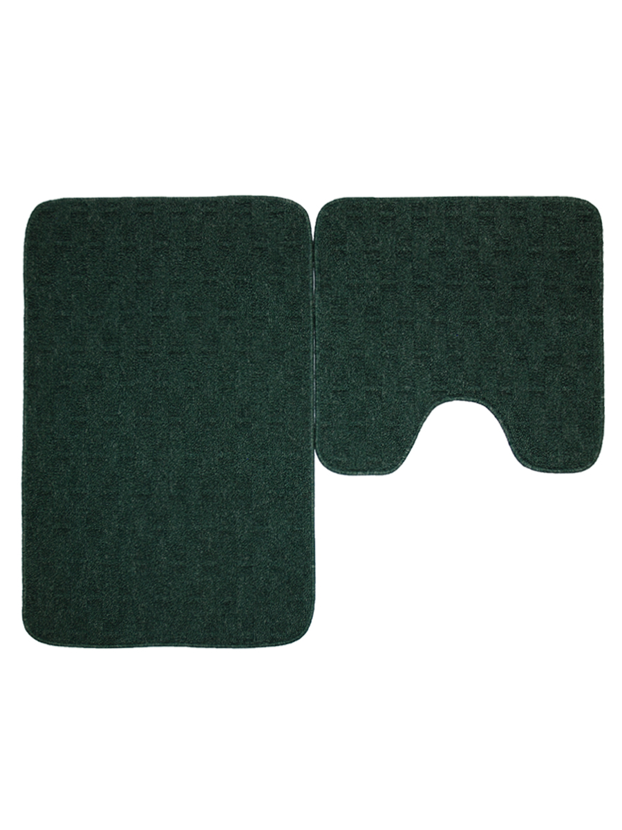фото Набор ковриков для ванной kamalak tekstil eco темно-зеленый 50х50 и 50х80 арт. укв-10134