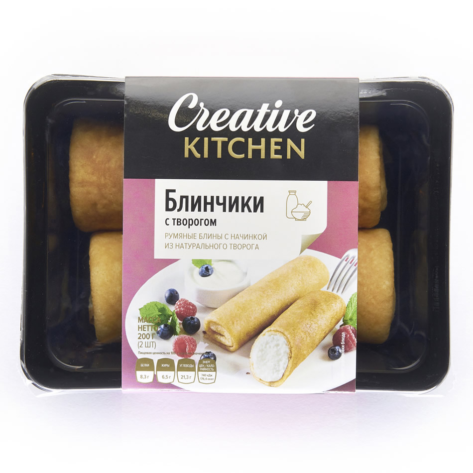 

Блинчики Creative Kitchen с творогом охлажденные 200 г