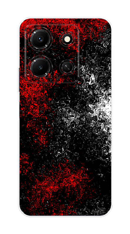 

Чехол на Infinix Note 30i "Монотипия", Красный;черный;белый, 3104350-3