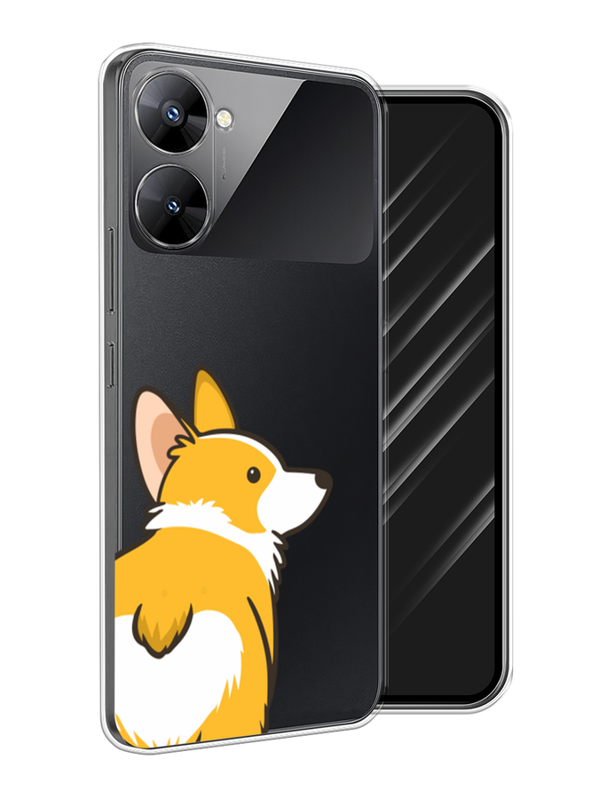 

Чехол Awog на Realme V30 5G/V30T 5G "Корги следуй за мной", Желтый;бежевый;белый, 2513550-2