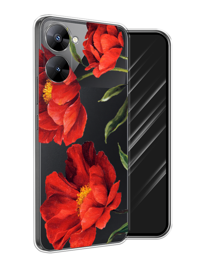 

Чехол Awog на Realme V30 5G/V30T 5G "Красные маки", Красный, 2513550-8