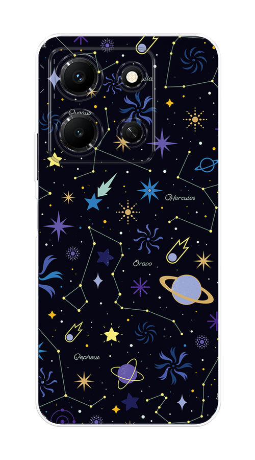

Чехол на Infinix Note 30i "Цветной космос", Желтый, 3104350-2