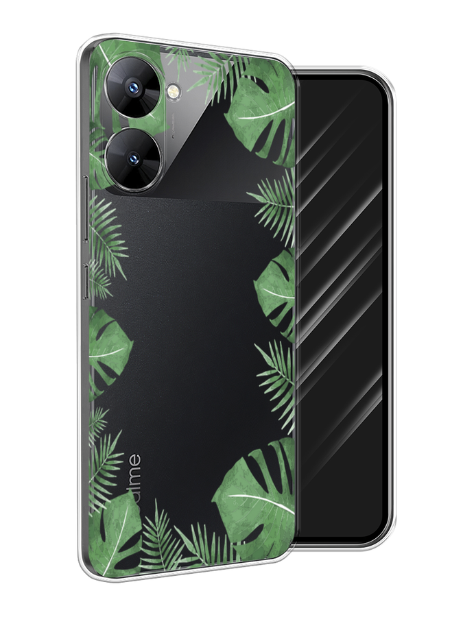 

Чехол Awog на Realme V30 5G/V30T 5G "Листья папоротника рамка", Зеленый, 2513550-8