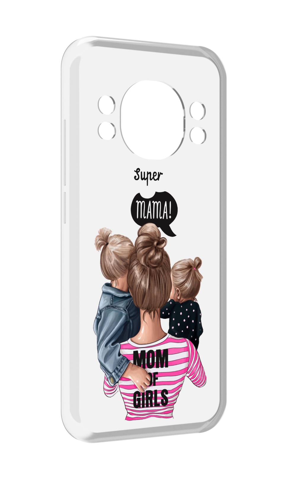 

Чехол MyPads Мама-девочек женский для Doogee S98 / S98 Pro, Прозрачный, Tocco