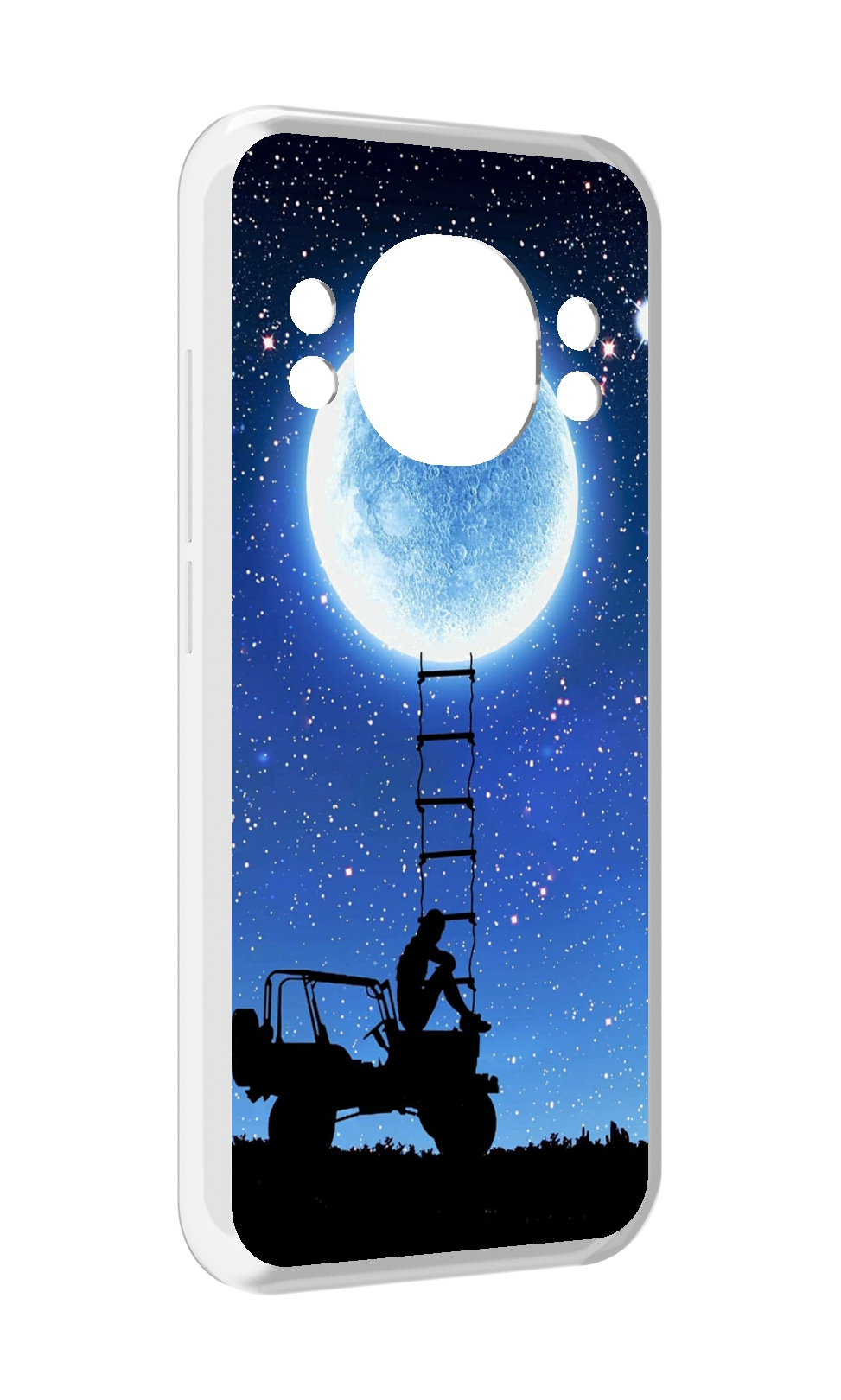 

Чехол MyPads Машина-на-лун для Doogee S98 / S98 Pro, Прозрачный, Tocco