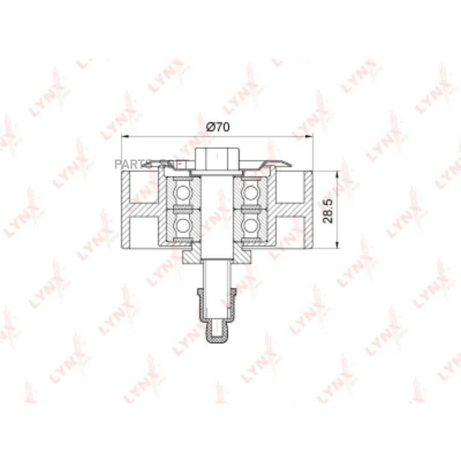 

Ролик Обводной Приводного Ремня Pb-7244 Nsii0009540943 LYNXauto арт. PB7244