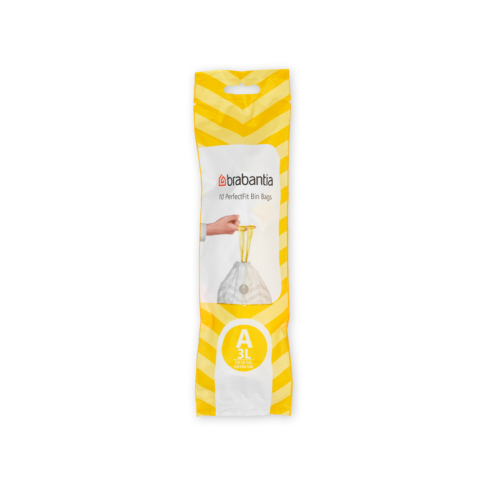 

Мешки для мусора Brabantia PerfectFit A 3л, рулон 10шт, Белый, 137488