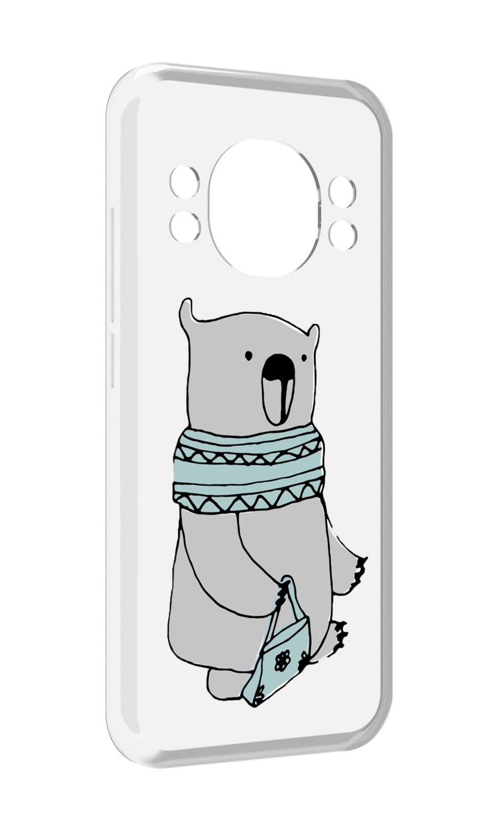 

Чехол MyPads Модный медведь для Doogee S98 / S98 Pro, Прозрачный, Tocco