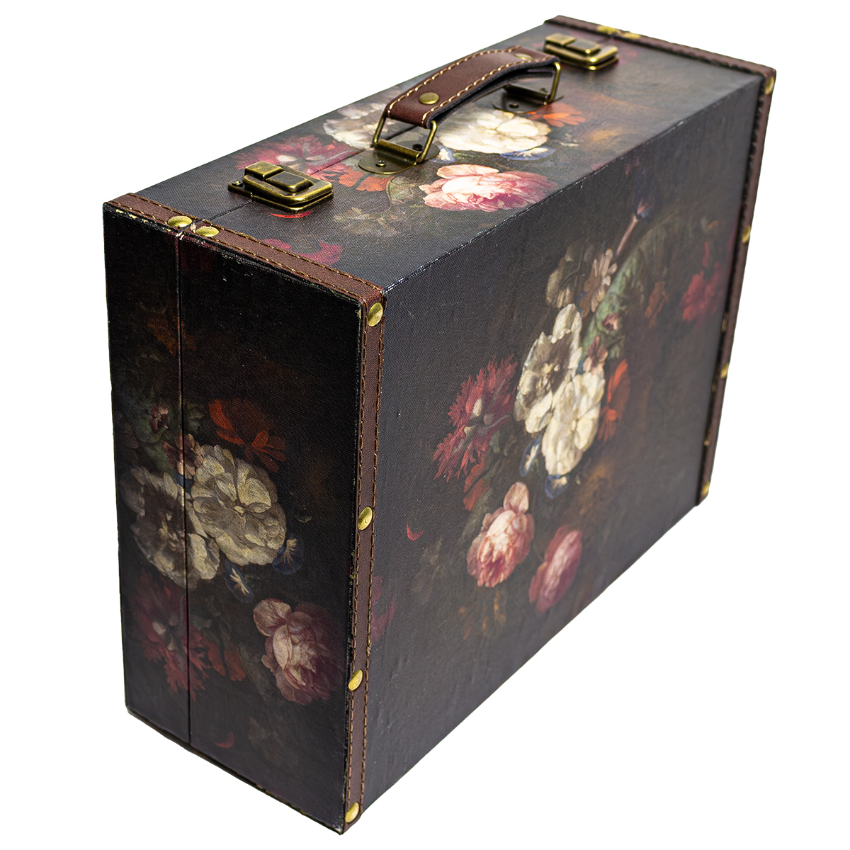 Декоративный чемодан Grand forest для хранения Цветы M 35х26х13 см
