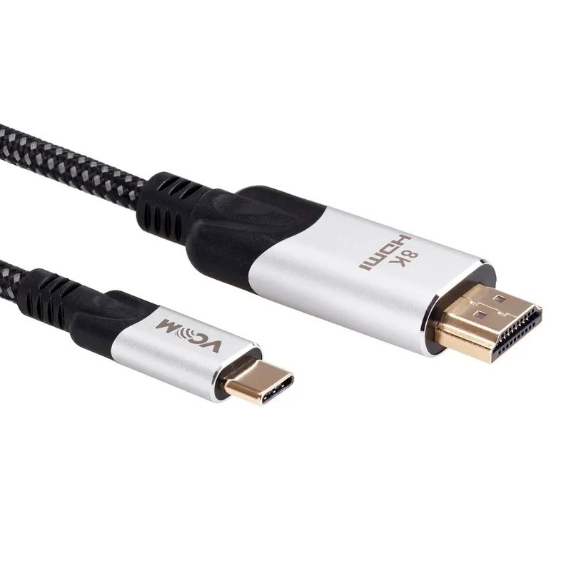 Кабель VCOM USB Type-C - HDMI вилка-вилка 1.8м (CU423MCV-1.8M) черный