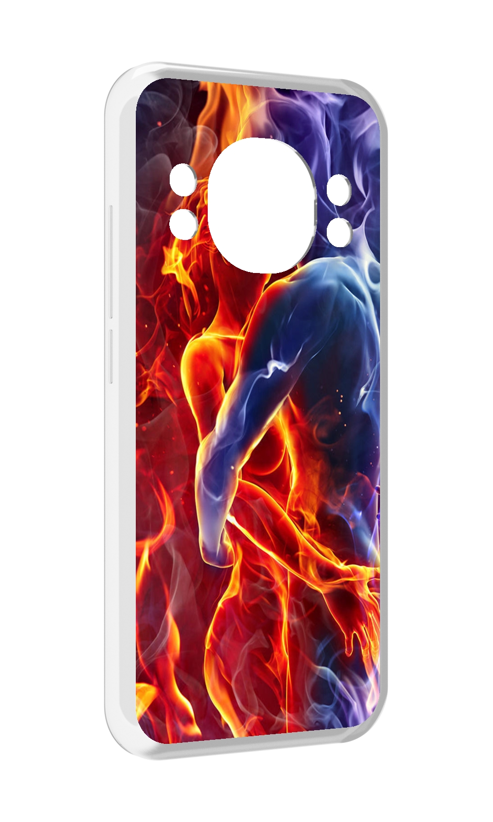 

Чехол MyPads Огонь-вода для Doogee S98 / S98 Pro, Прозрачный, Tocco