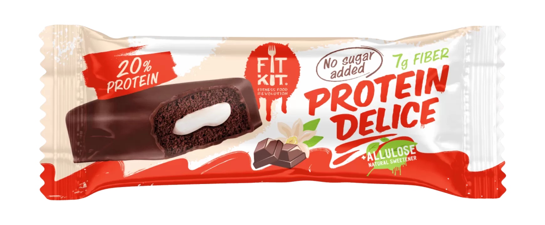 

Протеиновый батончик Fit Kit Protein Delice шоколад и ваниль 60 г, Fit Kit, Protein Delice, 60г (Шоколад-Ваниль)