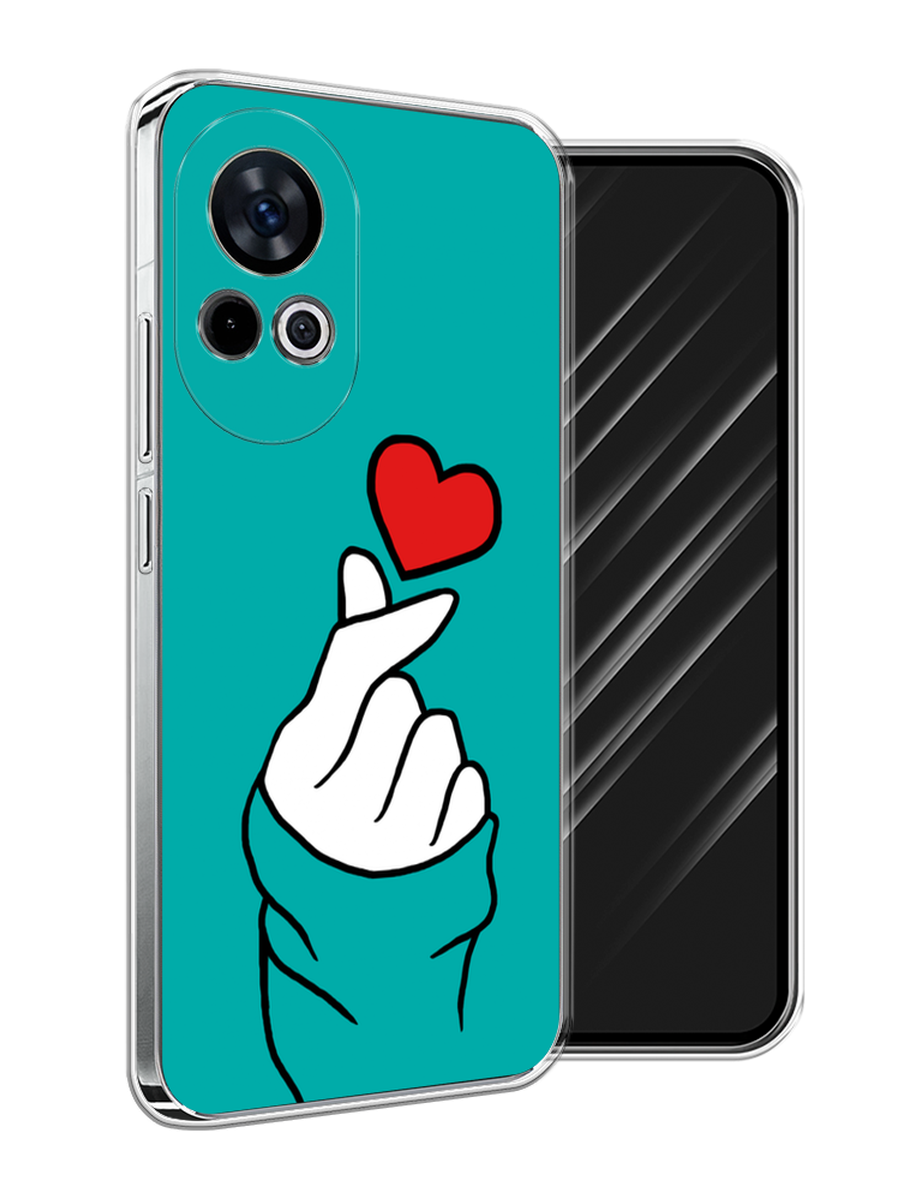 

Чехол Awog на Huawei Nova 12 "Маленькое сердечко", Голубой;белый;красный, 6123050-1