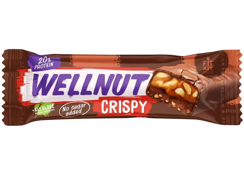 Протеиновый батончик Fit Kit Wellnut Crispy 45 г