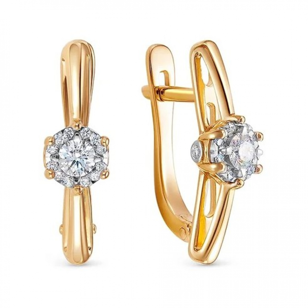 

Серьги из красного золота с бриллиантом Золото Дисконт 21503-159-00-00, 21503-159-00-00