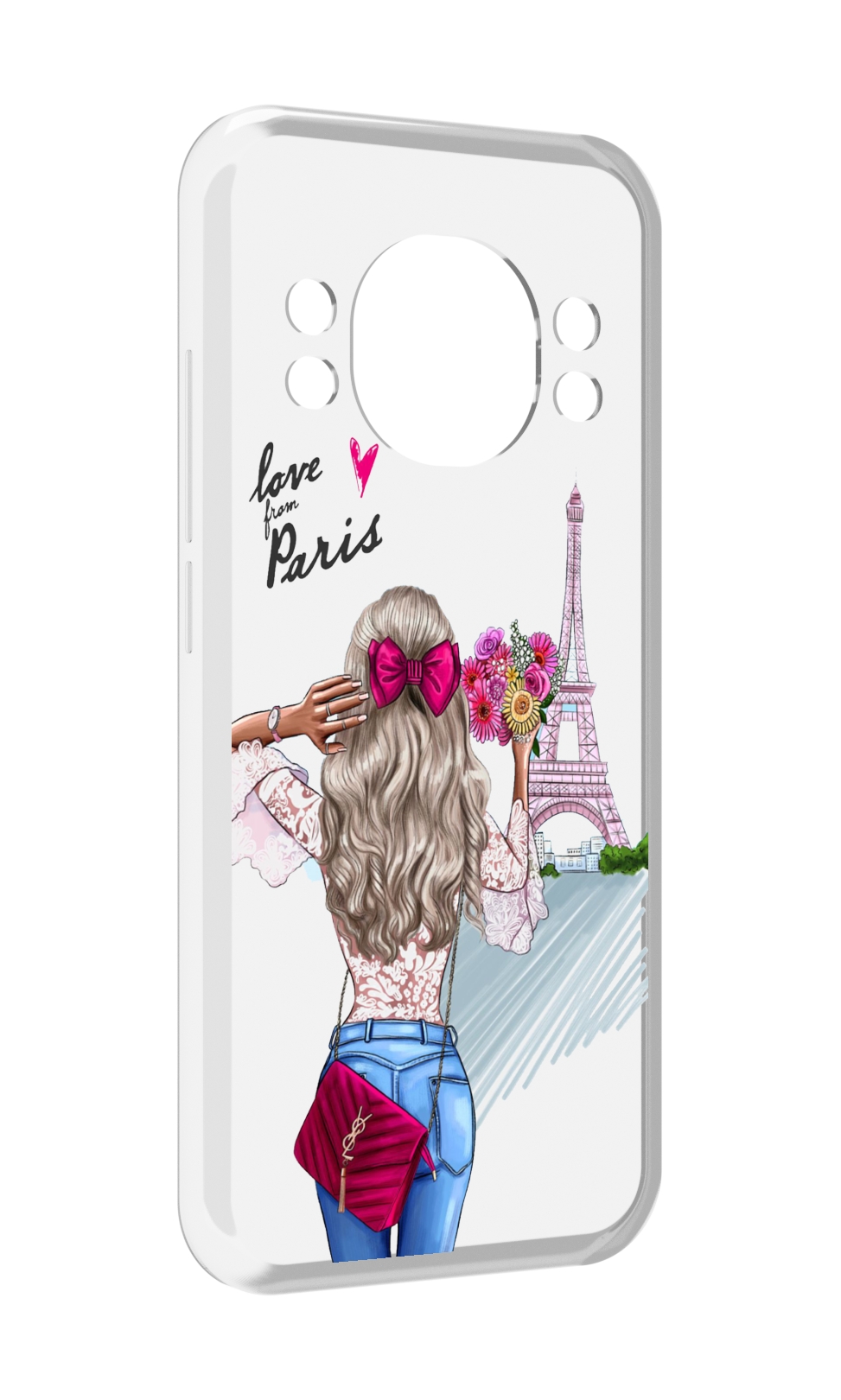 

Чехол MyPads Парижанка женский для Doogee S98 / S98 Pro, Прозрачный, Tocco