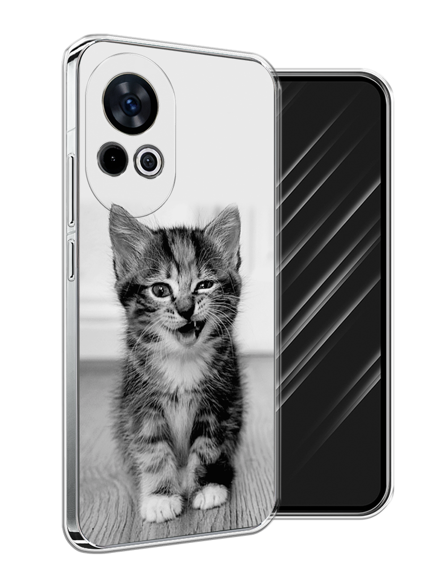 

Чехол Awog на Huawei Nova 12 "Подмигивающий котенок", Черный;серый, 6123050-1