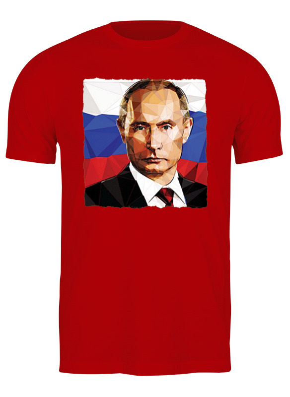 

Футболка мужская Printio Putin красная M, Красный, Putin