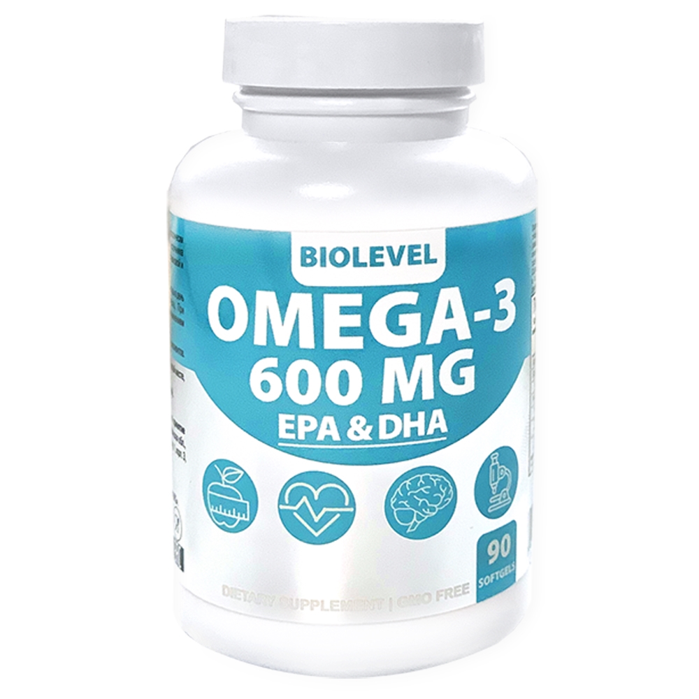 

Концентрат BioLevel 1800 мг Omega3 600 MG EPA & DHA BioLevel 60% капсулы 90 шт.