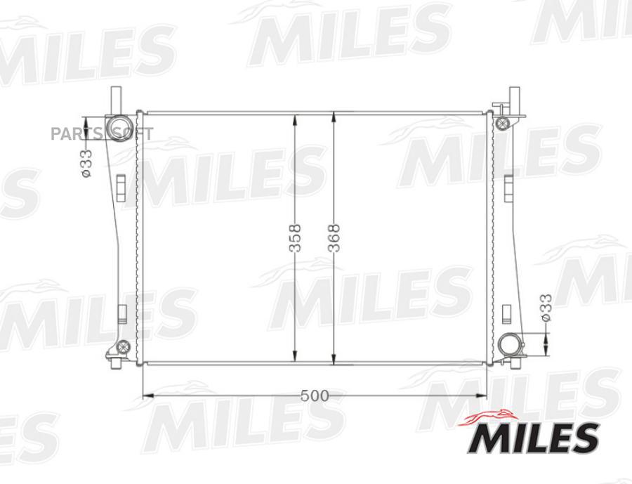 

MILES Радиатор охлаждения FORD FIESTA/FUSION 1.25-1.6 паяный