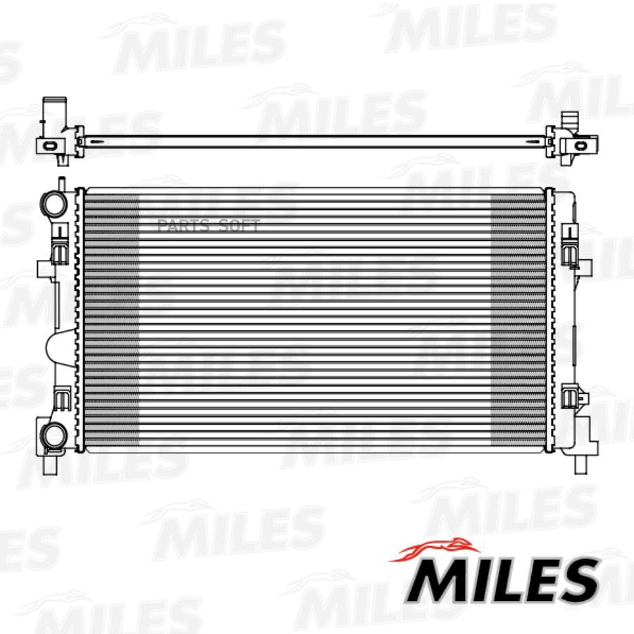 

MILES Радиатор охлаждения VAG POLO 10-/ FABIA 10-/ROOMSTER 06- паяный