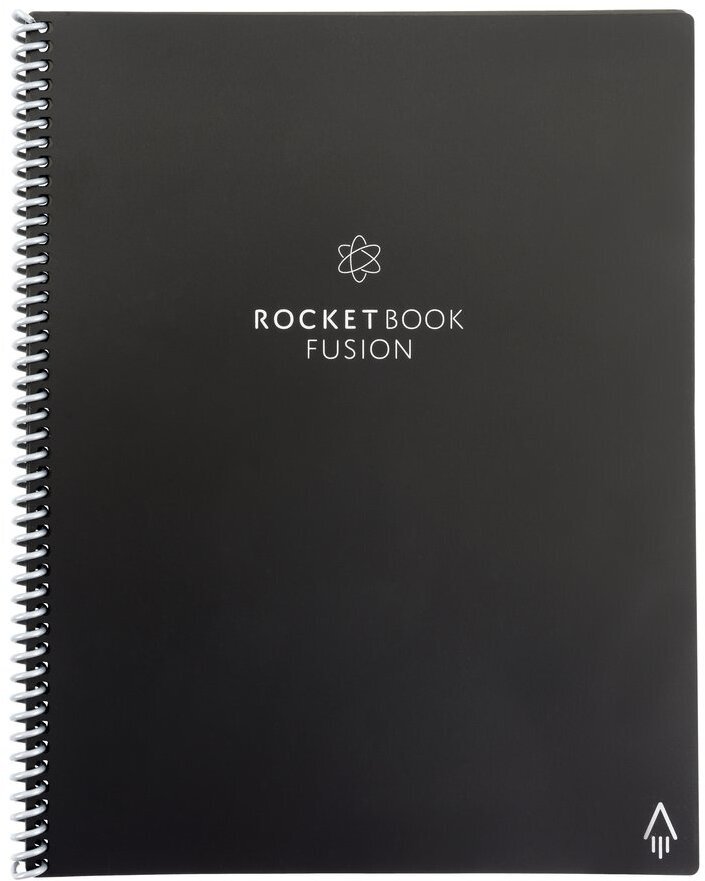 

Блокнот Rocketbook Fusion Letter Size, A4, 42 листа, в клетку, в линейку, в точку, EVRF-L-K-A