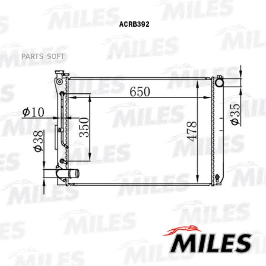 

MILES Радиатор охлаждения LEXUS RX300 3.0 A/T 02- паяный