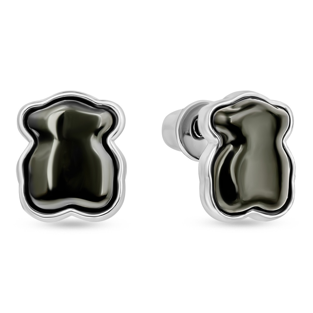 

Серьги из серебра 585Gold 702012134, оникс, 702012134