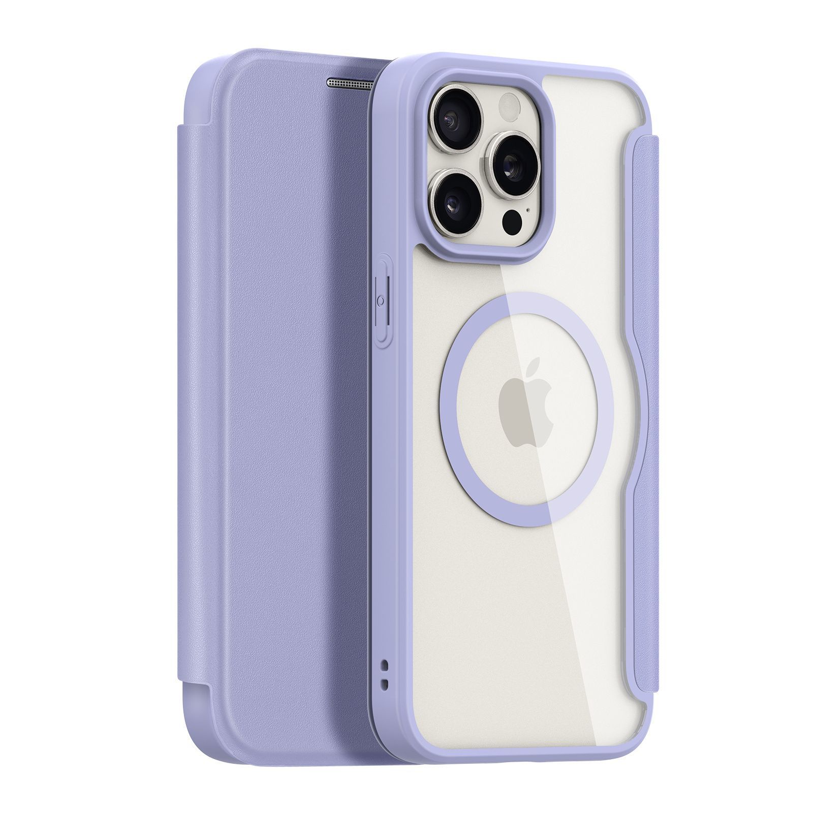 

Чехол книжка Dux Ducis для iPhone 15 Pro Max (Skin X Pro с MagSafe) фиолетовый, DD 15 Pro Max