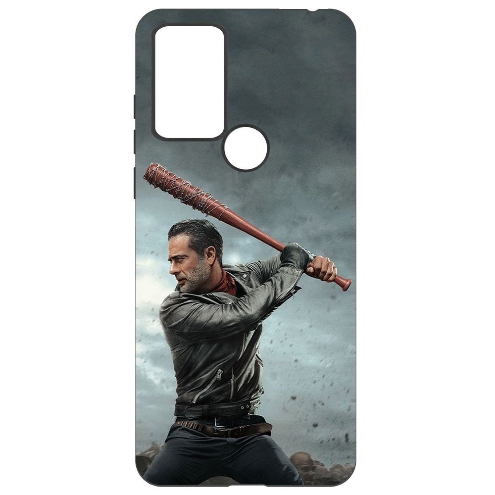 

Чехол-накладка Krutoff Soft Case Ходячие мертвецы. Ниган для TCL 306 черный