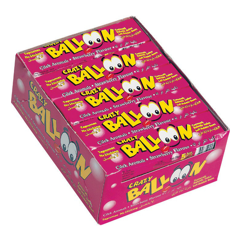 

Жевательная резинка Crazy Baloon клубника 22 г