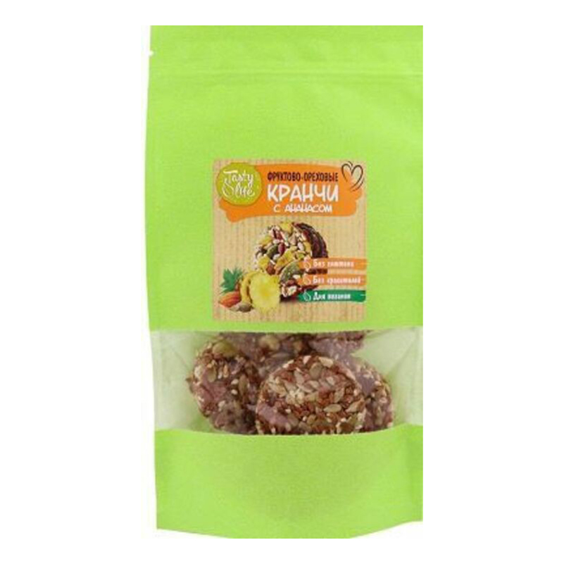 

Фруктово-ореховая смесь Tasty Life Кранчи с ананасом 100 г