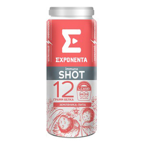 

Кисломолочный напиток Exponenta Immuno Shot земляника-липа БЗМЖ 100 г