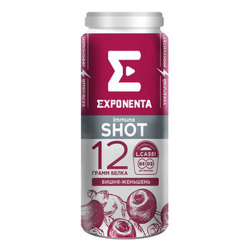 

Кисломолочный напиток Exponenta Immuno Shot вишня-женьшень БЗМЖ 100 г