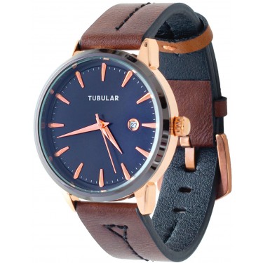 фото Наручные часы мужские tubular 1023brgbg коричневые