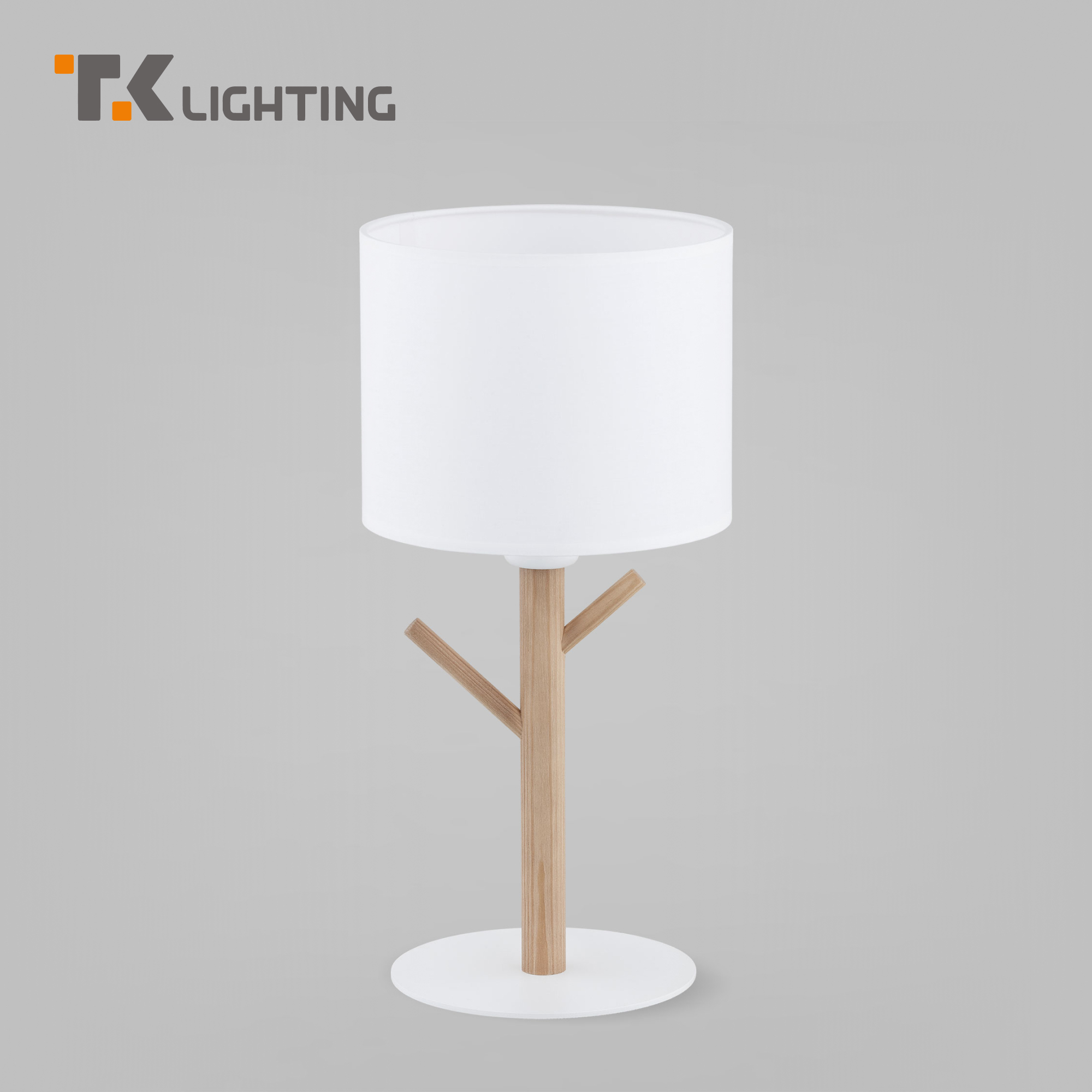 

Настольная лампа с абажуром TK Lighting 5571 Albero коричневый белый