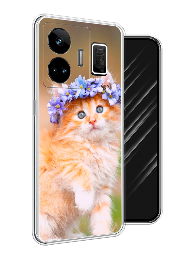 

Чехол Awog на Realme GT Neo 5 5G/GT 3 "Рыжий кот в венке", Коричневый;синий, 2513750-1