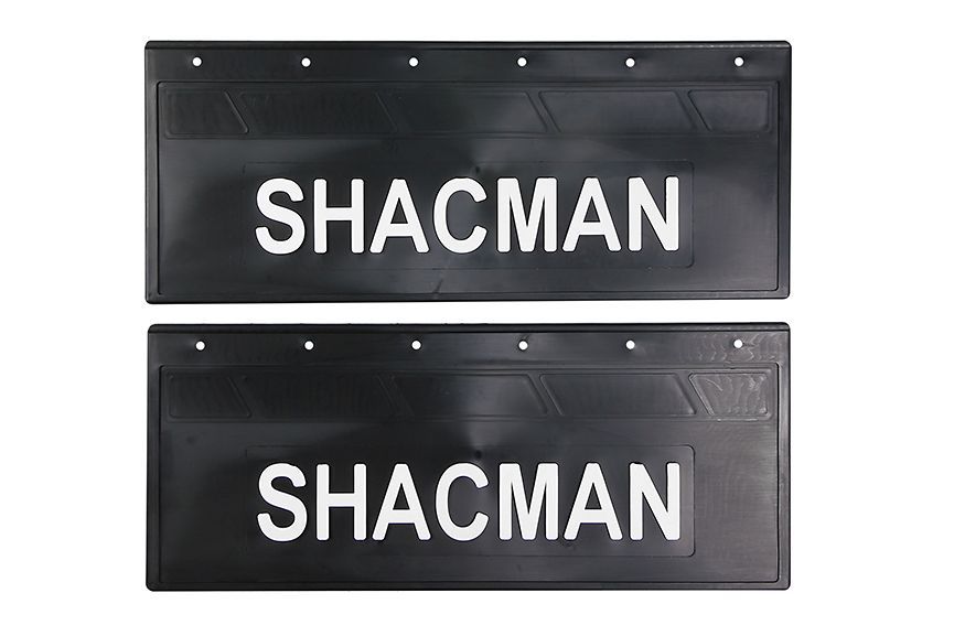 

Комплект брызговиков SHACMAN LUX черныйс белой надписью 670*270 задние