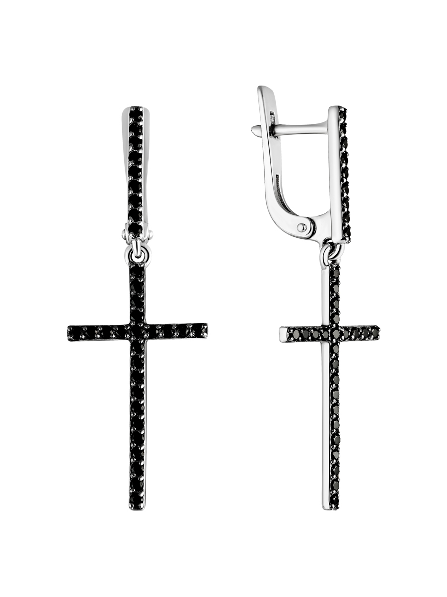 

Серьги из серебра с фианитом SamoroDki Jewelry 2-08-011-11р, 2-08-011-11р