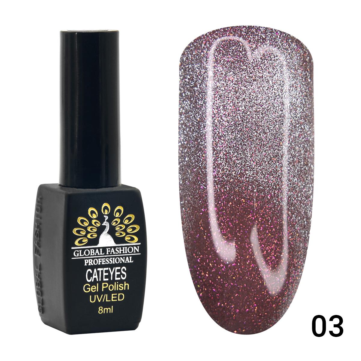 

Гель-лак Global Fashion кошачий глаз 24D Wild 03